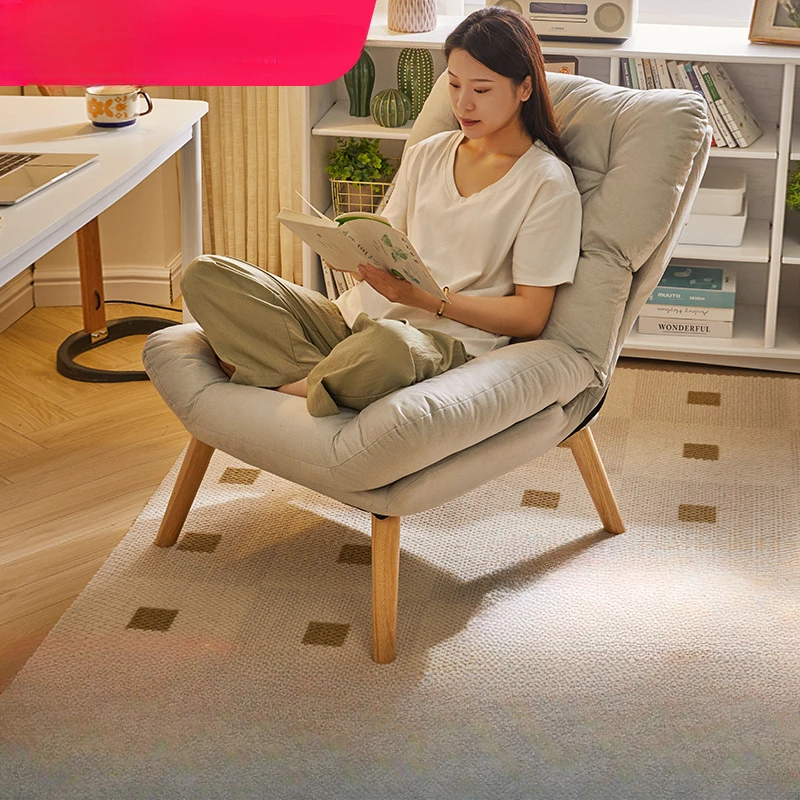 Grey Simple Folding Sofa Bed Apartment Armchair Family Unusual Reclining Chair Single  Living Room Furniture