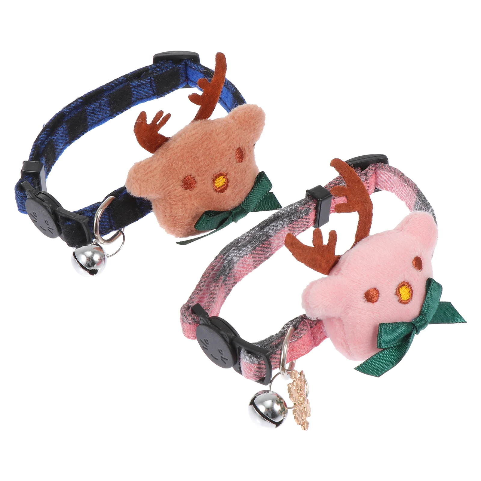 

2 Pcs for Cats Pet Collar Christmas Decoration Holiday Kitten Collars Puppy Cotton