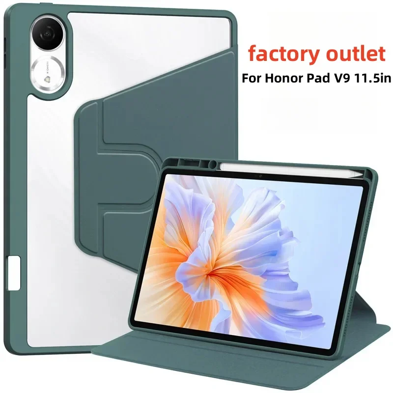 

For HUAWEI Honor Pad V9 2024 Case 11.5inch 360° Rotating Auto-sleep/Wake Up Function Stand Tablet Case For ROL-W00 ROL-W10 Cover