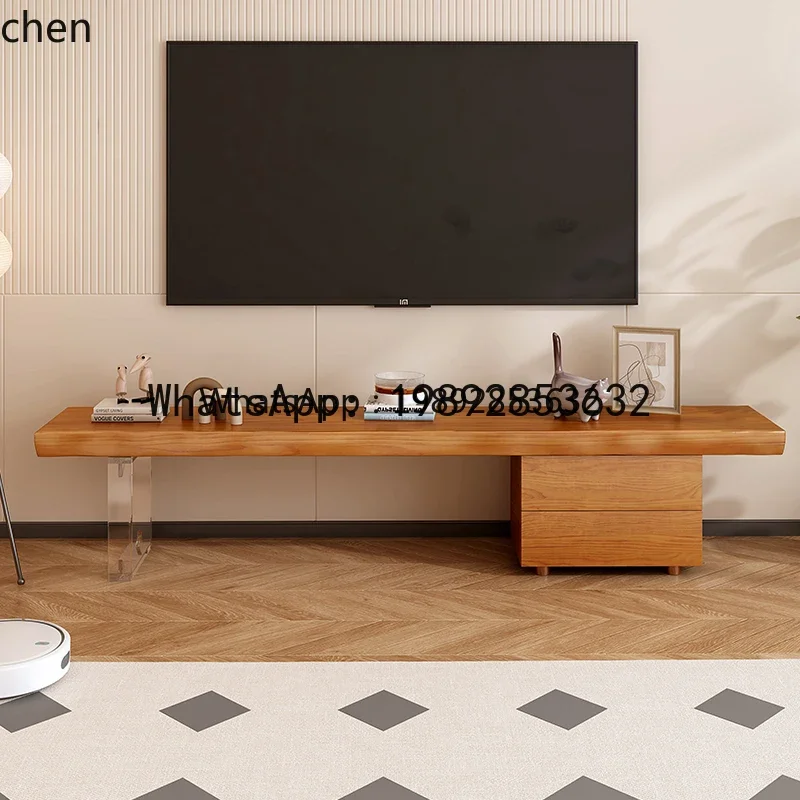 

original solid wood TV cabinet simple small apartment living room cabinet home accessories