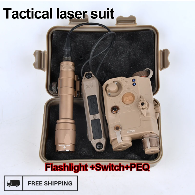 WADSN PEQ15 Red Dot Laser Aiming IR Battery Box M300 M600 Flashlight Tactical Dual Control Remote Switch Fit 20mm Rail