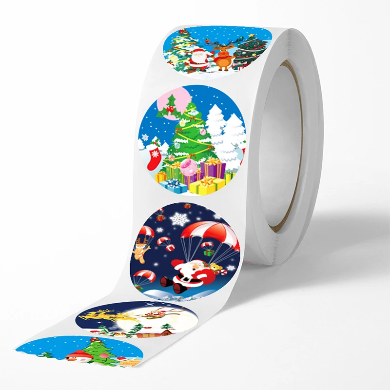 500Pcs Christmas Decoration Stickers Seal Labels Merry Christmas Sticker Party Sticker Baking Label Packaging Stickers Gift
