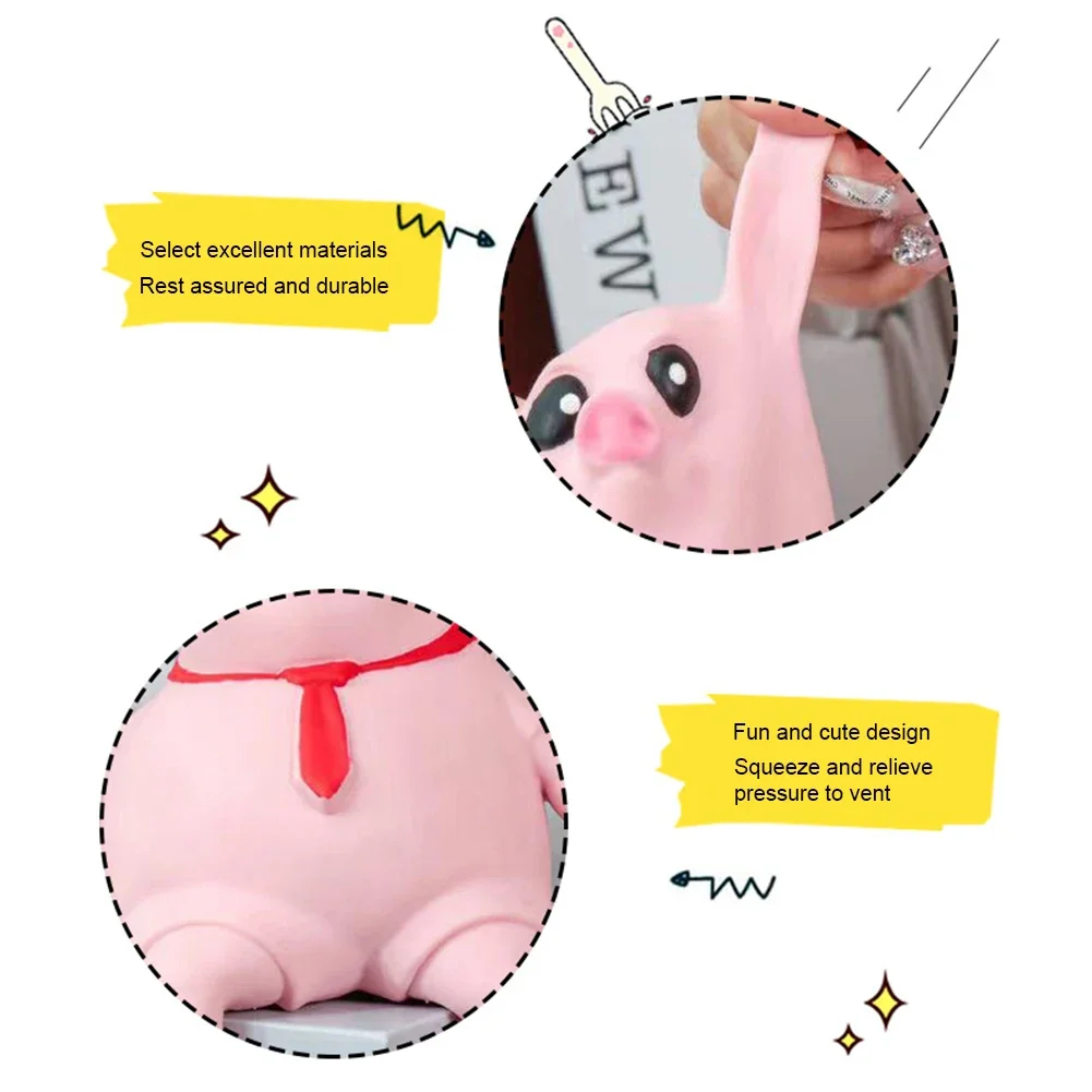 Funny Pig Pinch Toy Antistress Stress Relief Cute Pink Pig Toy Mode Squeeze Toy Gifts For Kids Adults New Stress Relief Toy