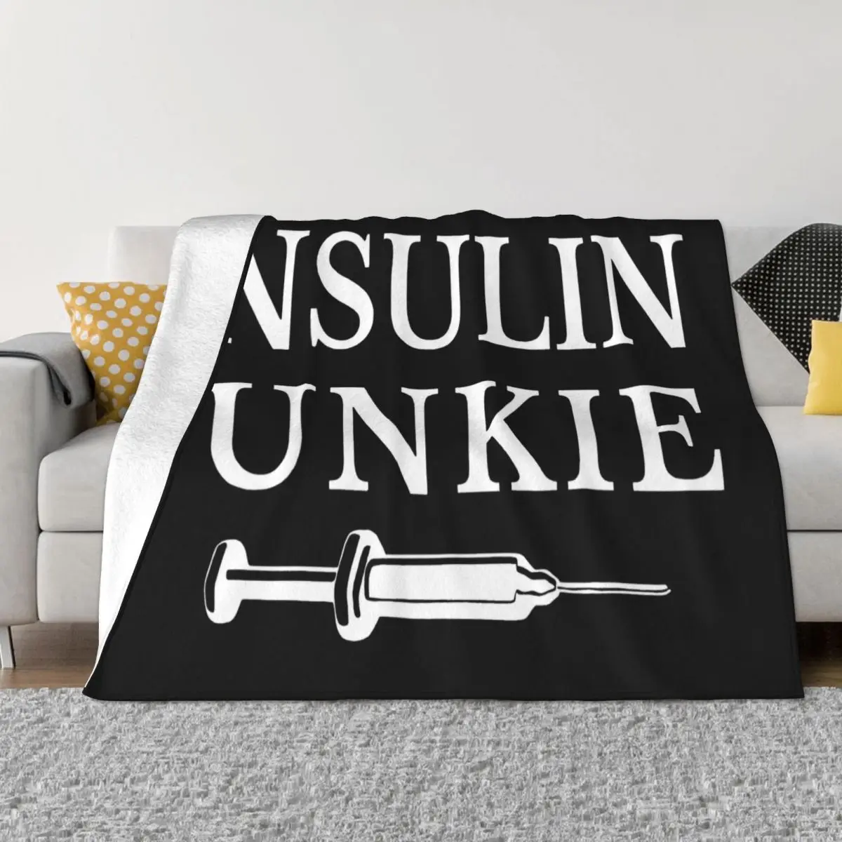 Insulin Junkie Funny Birthday Cotton Vintage Gift Men Women Girl Summer Style Famous Cool 2021 Sale Throw Blanket