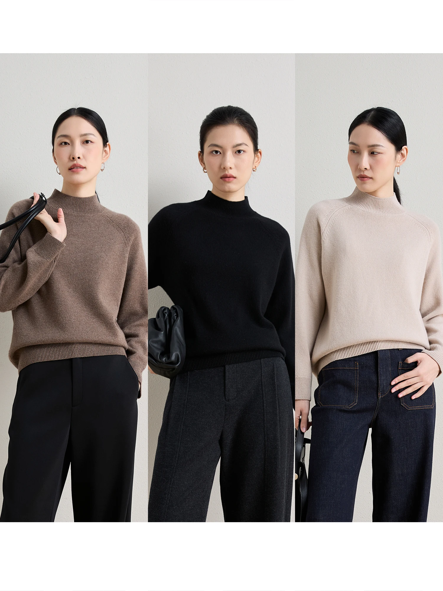 

Шерстяной свитер ChangDX Instant Slimming Ten Pou из камвольной шерсти, мягкий, с длинными рукавами, вязаный, повседневный, универсальный для любого телосложения