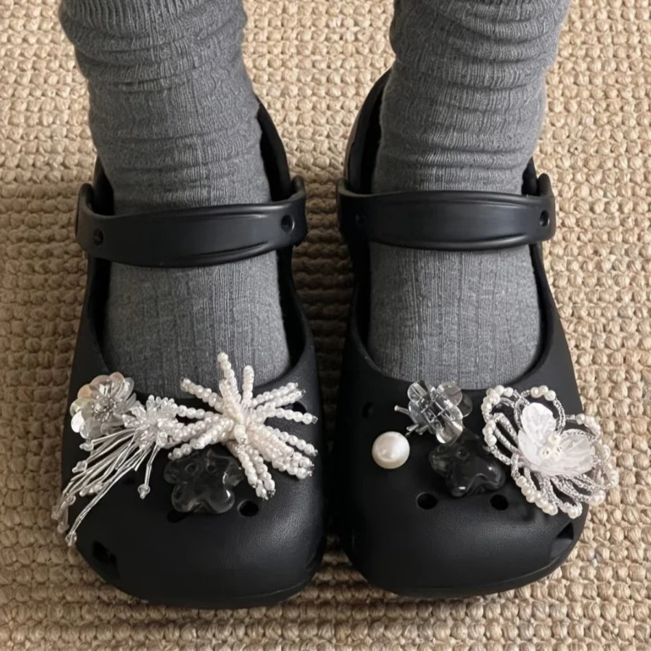Original Shoe Charms Set Women Retro Ballet Shoes corc charms pack fashion Flowing Ballet Shoe decorations DIY Shoe Accessories image 3