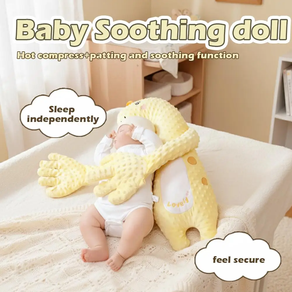 

Baby Soothing Biomimetic Palm Automatically Patting And Soothing Sleeping Pillow,Adjustable Hot Compress Anti Startle Sleep Doll