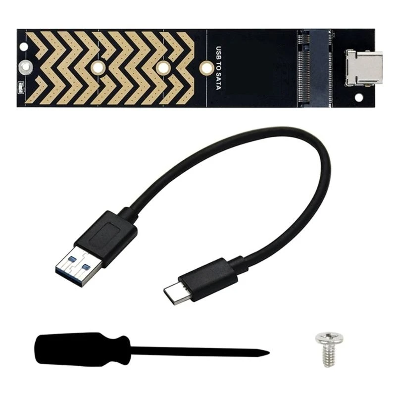 M.2 to USB Adapter M.2-NGFF Hard Drive USB3.2 6Gbps USB to M.2 PCI-E Converter Reader M- & B+M Keys 2230 -80 SSD W8KE