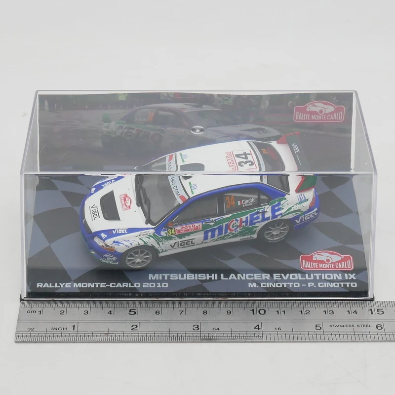 

Diecast Ixo 1:43 Scale Mitsubishi Lancer Evolution WRC 2010 Mitsubishi Lancer Rally Alloy Car Model Collectible Toy Souvenir