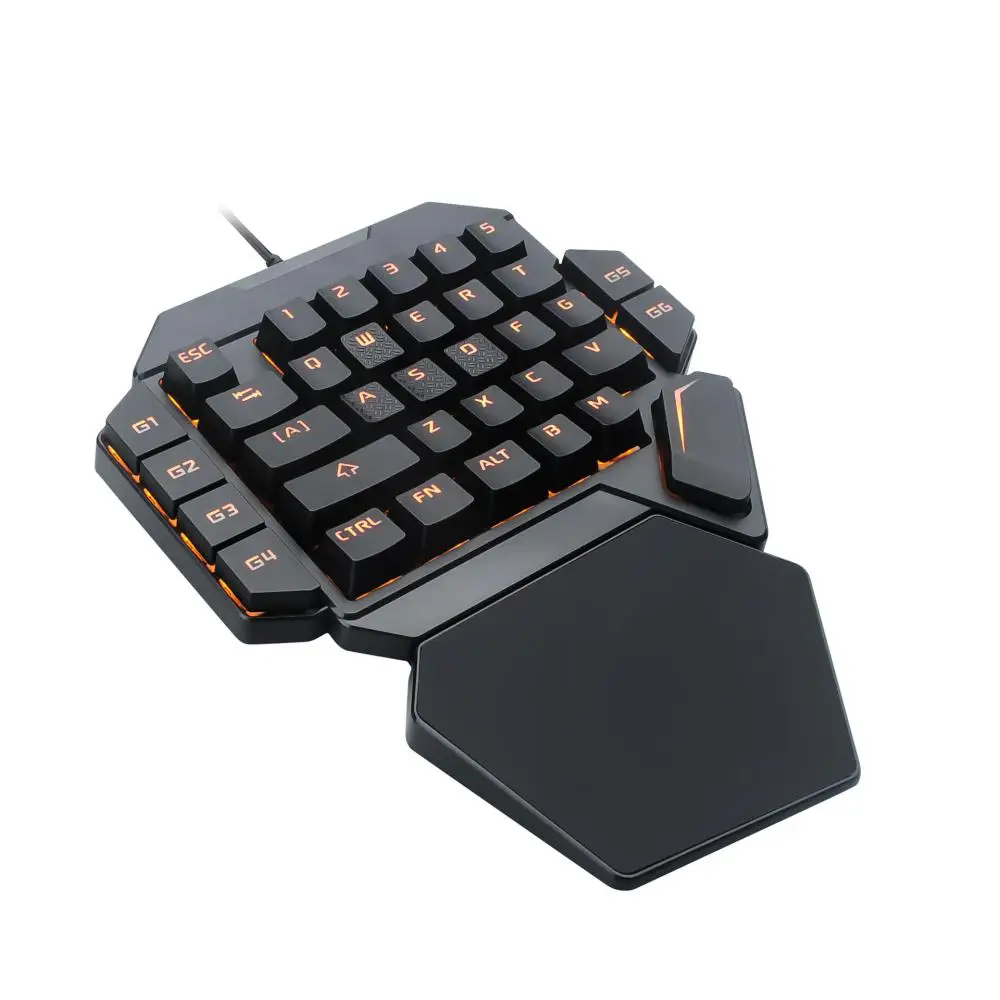 Mini -Handed Mechanical Gaming Keyboard K50 RGB Backlit Portable Mini Gaming Keypad Game Controller PC Gamer