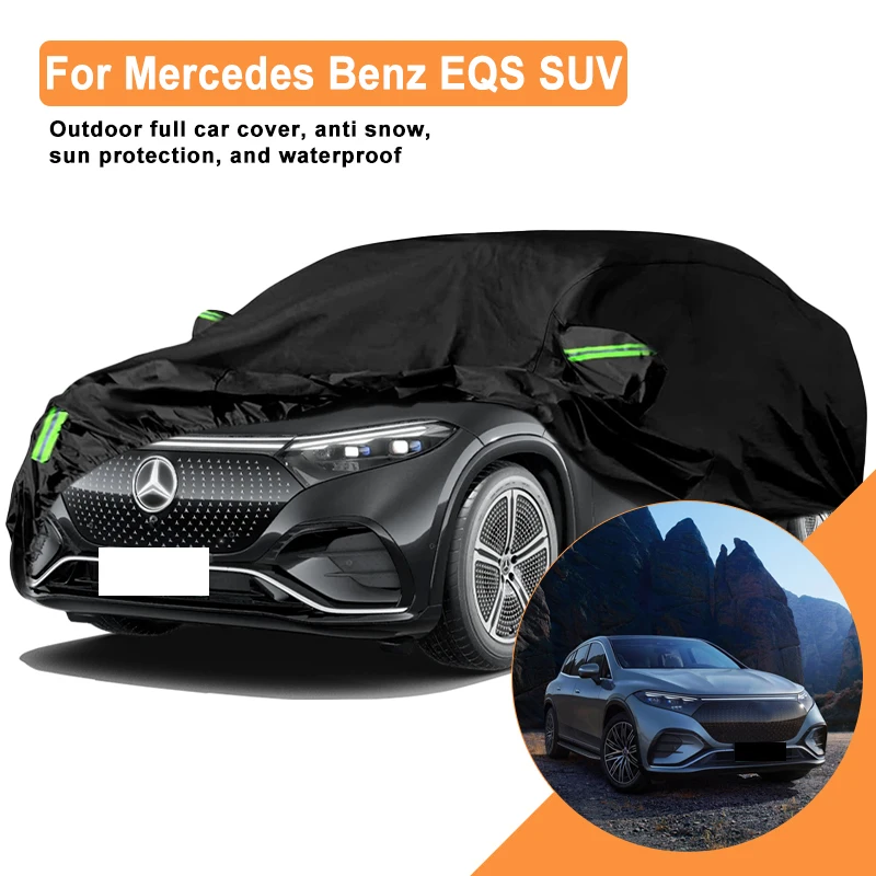 

Full Car Cover for Mercedes Benz EQS SUV Outdoor Use - Waterproof Snowproof Sunshade, Winter & Summer Auto Protection Accessory
