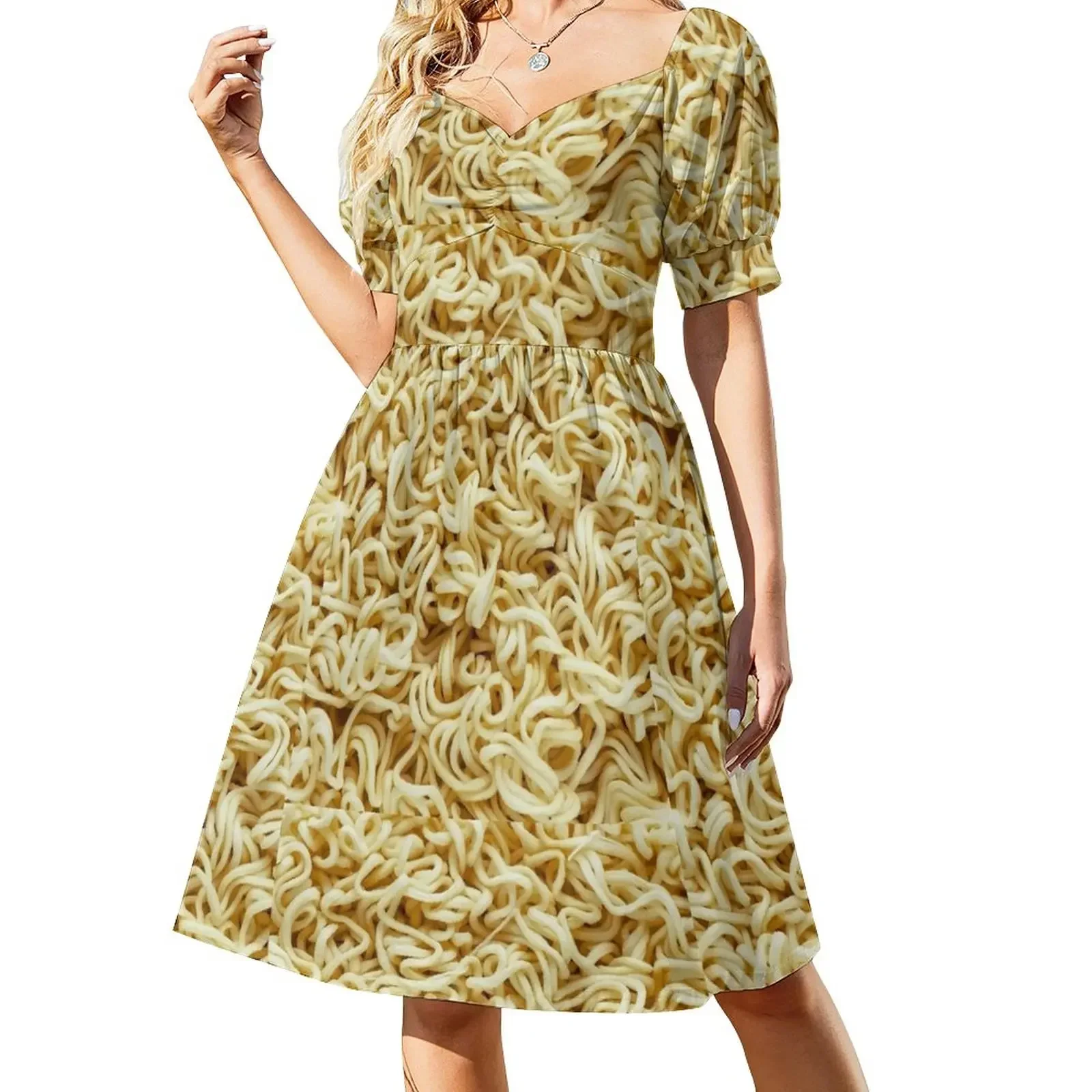 

Seamless Ramen Noodle Short-Sleeved Dress women's evening dresses 2025 evening dresses ladies prom dress Dress