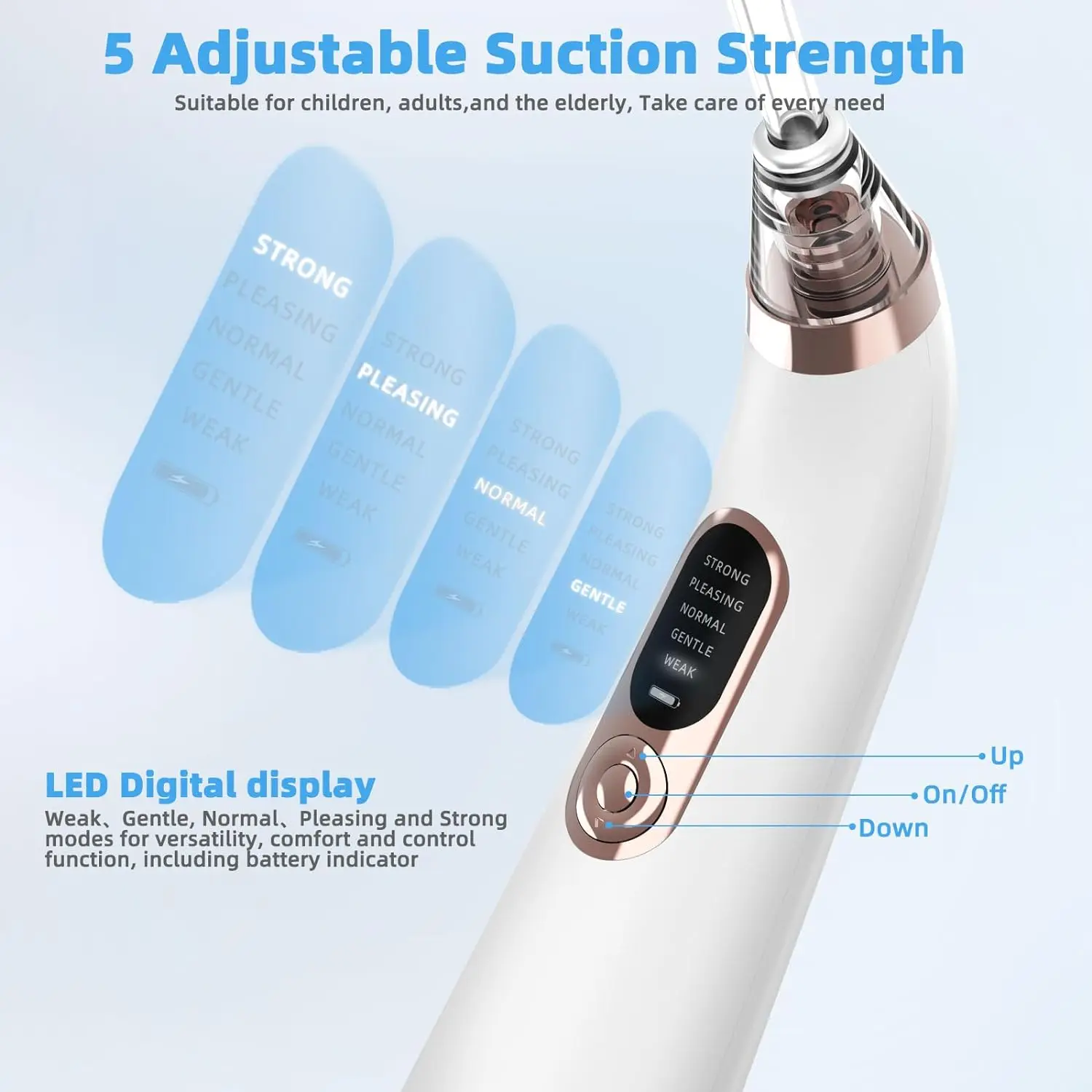 Tonsil Stone Remover Kit Electronic Vacuum Oral Care Mouth Cleaner with 5 Suction Modes 10 in 1 Instant Suction Tools