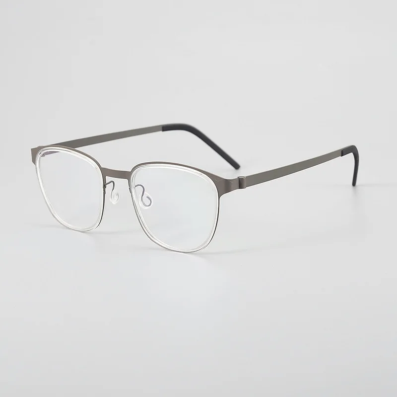 Denmark Brand Designer Men Glasses Frame Men and Women Ultra Light Screwless Prescription Acetate Pure Titanium Eyeglasses Frame