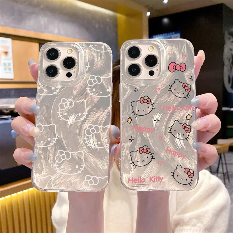 

Милый серебряный чехол с изображением Hello Kitty для Xiaomi 15T Pro 15 11 Lite POCO F3 M3 F5 X5 M6 X6 F7 Pro X3 PRO F8, ультрамягкий прозрачный чехол