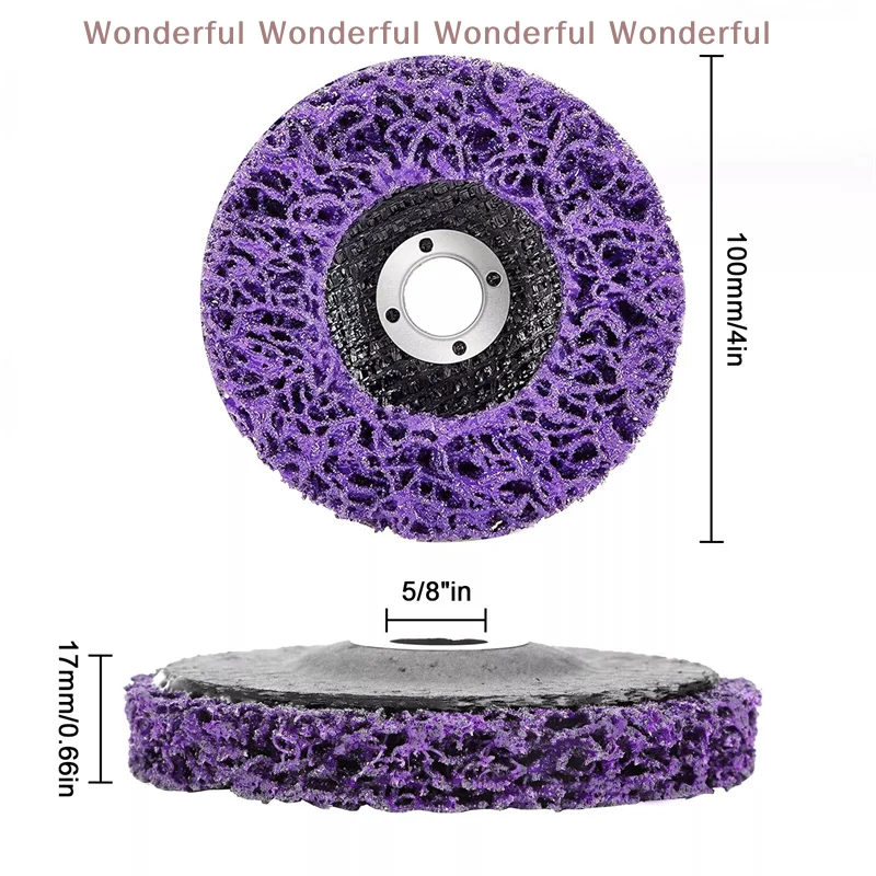 

5Pcs Abrasive Wheel Paint Rust Removal Clean For Angle Grinder 100mm Coral Disc Strip Disc Grinder Strip Disc
