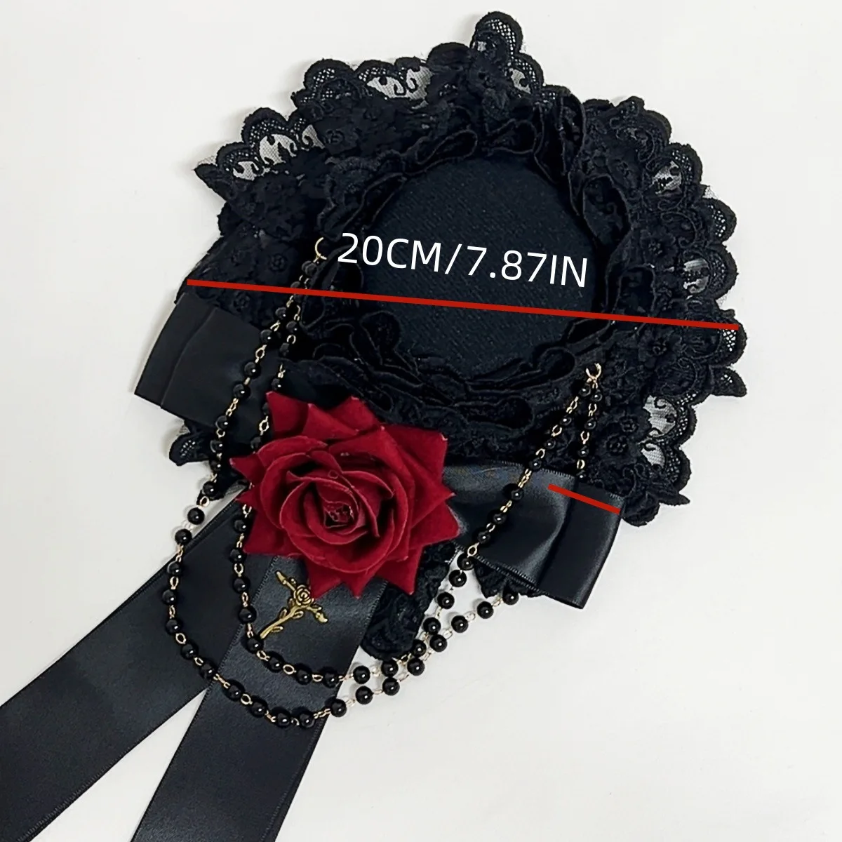 1pc Lolita Kopfschmuck Gothic Stil Lolita Spitze Bogen RoseTop Flache Kleine Hut Kopfbedeckung Mädchen Halloween Cosplay Haar Zubehör