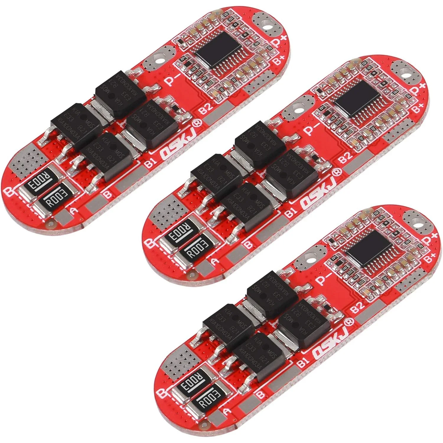 

3 PCs 18650 Li-ion Lithium Battery Protection Board 3S 25A 12.6V/4S 16.8V/5S 21V BMS Charging Module PCM Polymer Lipo Cell PCB