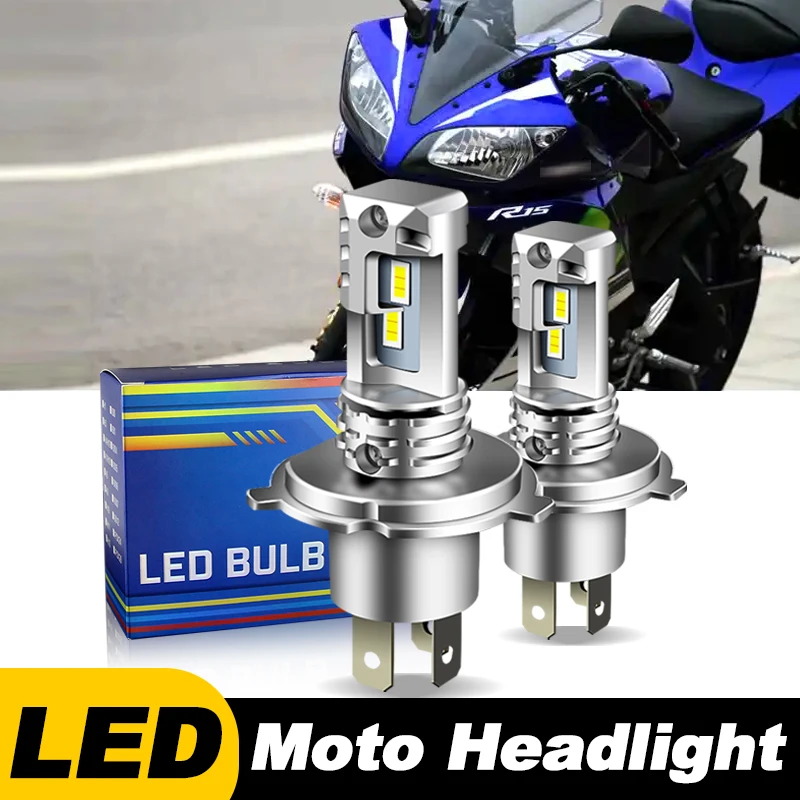 1pc/2Pcs Motorcycle Headlights For Yamaha R15 YZF-R15 Super Bright 6000k White 12000lm H4 HS1 9003 LED Headlamp Bulbs CANbus