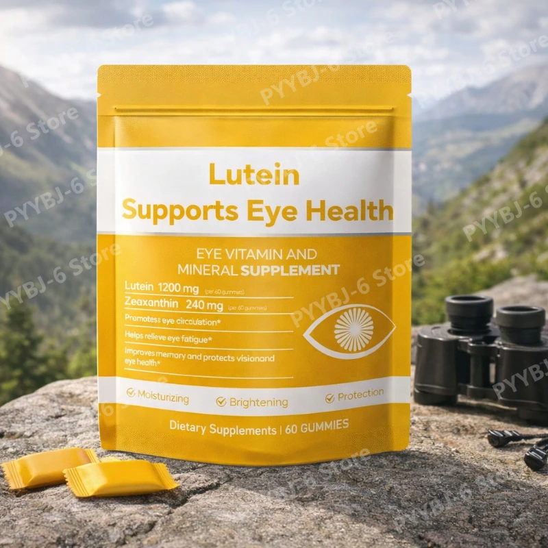 Lutein Gummies with Zeaxanthin Eye Vitamin Supplement Daily Nutritional Support Non GMO Naturally Flavored 60 Gummies for Adult