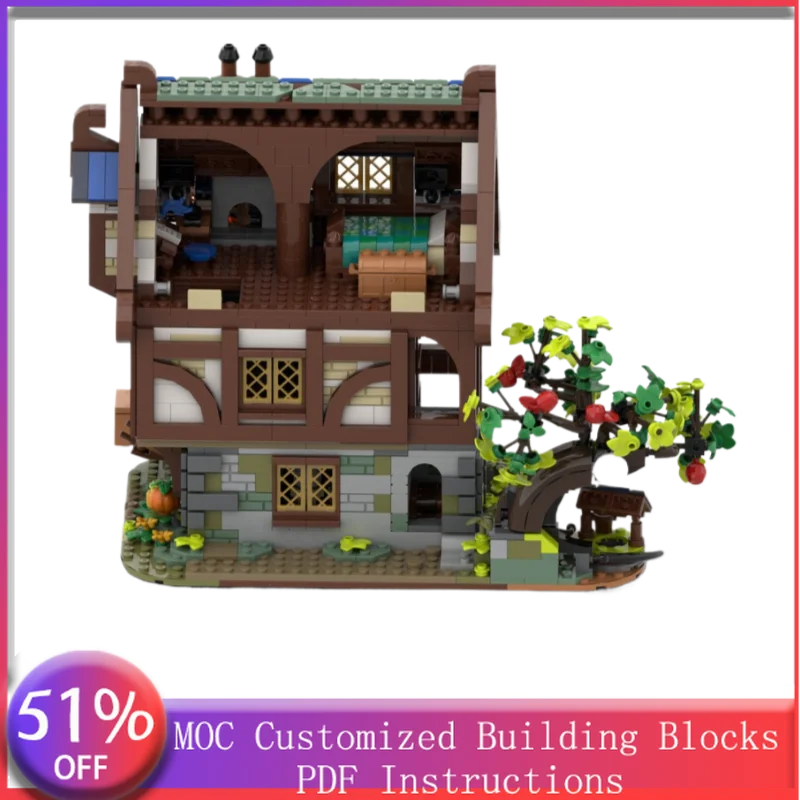 

1791 PCS Modular Building The Blacksmith A slightly Smaller MOC Customize Modular Building Block Creative DIY Holiday Toy Gifts