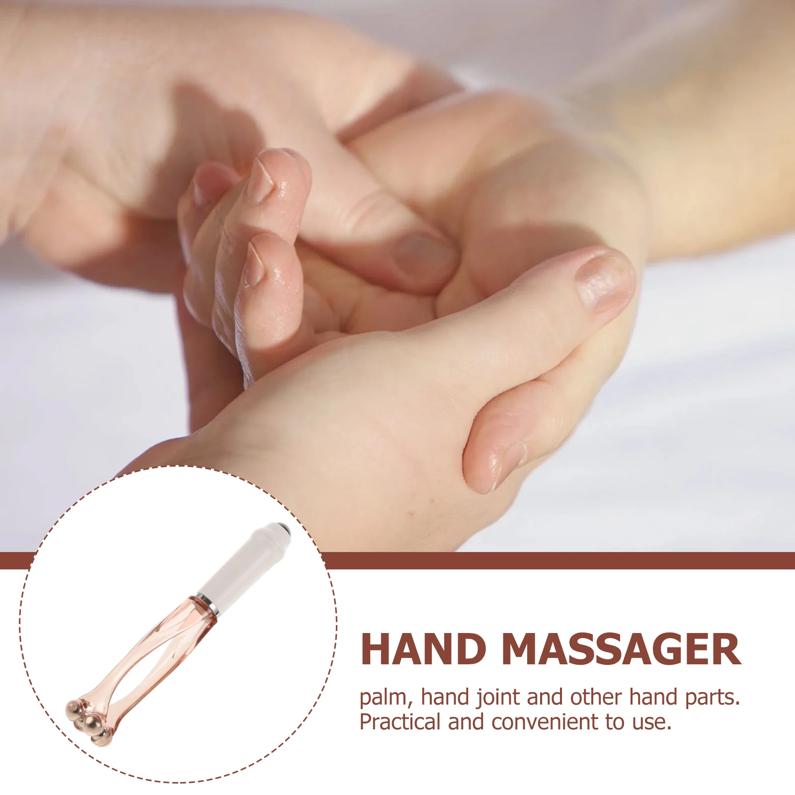 

Massager Roller Massage Tool Handheld Device for Stress Relief Compact Portable Hand Therapy Magnet Design