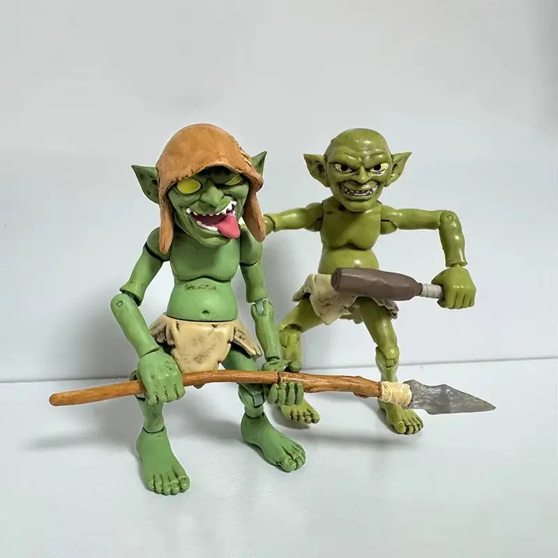 Figurine d'action mobile Cabin Goblin 2, Joint du diable rouge et vert, modèle Super Flexible de 8cm, jouets de collection classiques, cadeau, en Stock