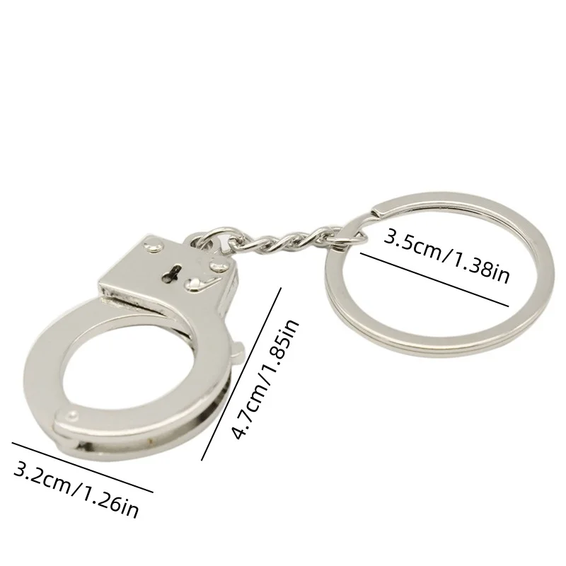 Fashionable Creative Personalized Mini Simulation Handcuffs Keychains Metal handcuffs, Keychain Pendants Birthday Holiday Gifts