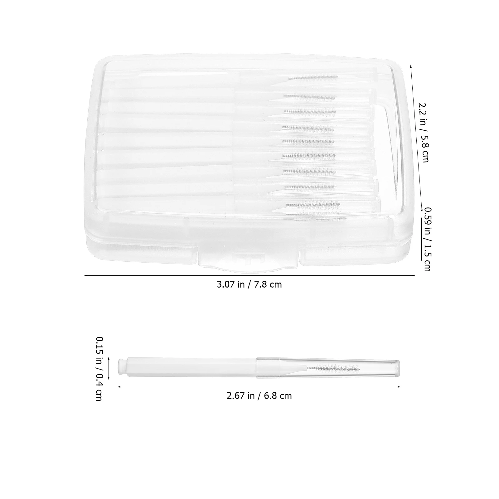 

20 Pcs White Cleaning Brush Multi Functional Shower Head Phone Bathroom Durable Soft Bristles Efficient Clean Storage Box