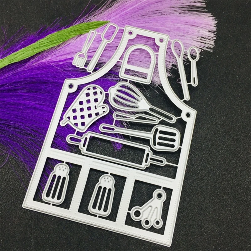 K1MF Kitchenware Embossing Die Cuts Template untuk Album Scrapbooking DIY