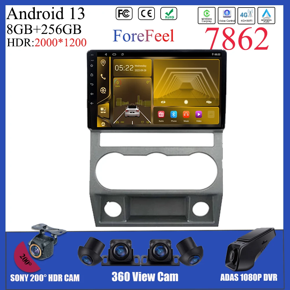 

Android 13 Car For GAZ Gazelle Next 2016+ Auto Multimedia Player GPS Navigation No 2din DVD CPU HDR QLED Screen 5G Wifi 7862 CPU