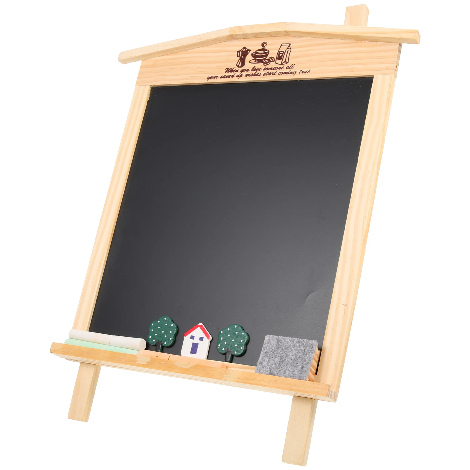 

1 Set Wooden Message Board Chalkboard Desktop Blackboard For Diy Decor Display Coffee Shop Supply Reusable Note Writing