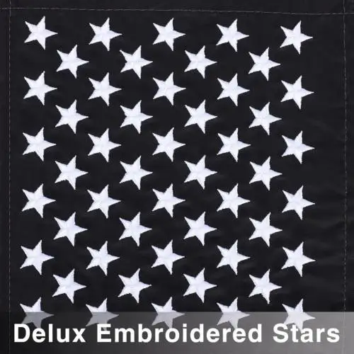 Thin Red Line Garden Flag 12''X18'' Double Sided, Deluxe Embroidered Stars and S