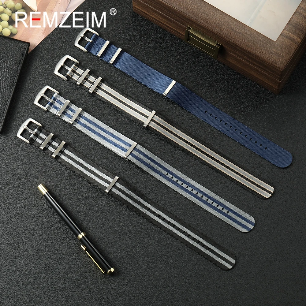 قسط مريح لينة النايلون سوار ساعة 20 مللي متر 22 مللي متر ساعة الأشرطة الرجال النساء الساعات استبدال اكسسوارات الساعات