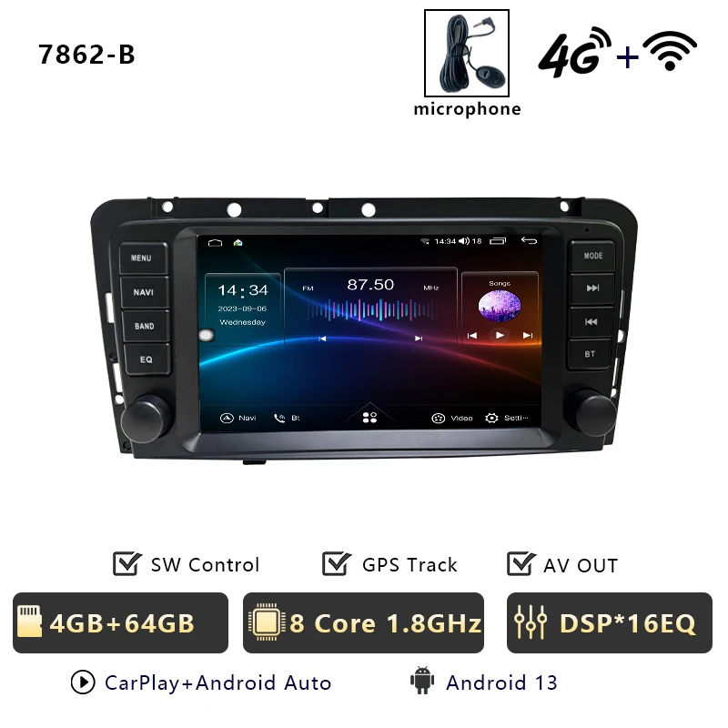 CHSTEK Radio Carplay voor Volvo S40 2006 V40 XC70 V70 S60 2005 2007 2008 2009 Android 4G WIFI GPS Navigatie Media Touchscreens