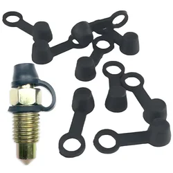 10 pz 8mm pompa freno auto tappo antipolvere scarico olio tappo a vite pinza freno capezzolo di spurgo vite nera tappi antipolvere copertura gomma moto