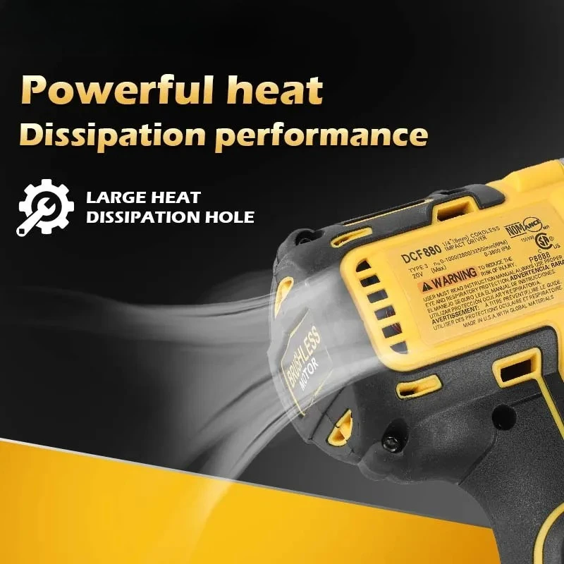 フィットデウォルト DCF880 リチウム電池ブラシレスインパクトレンチ取り外し可能なタイヤ高トルク高速強力な分解ツール