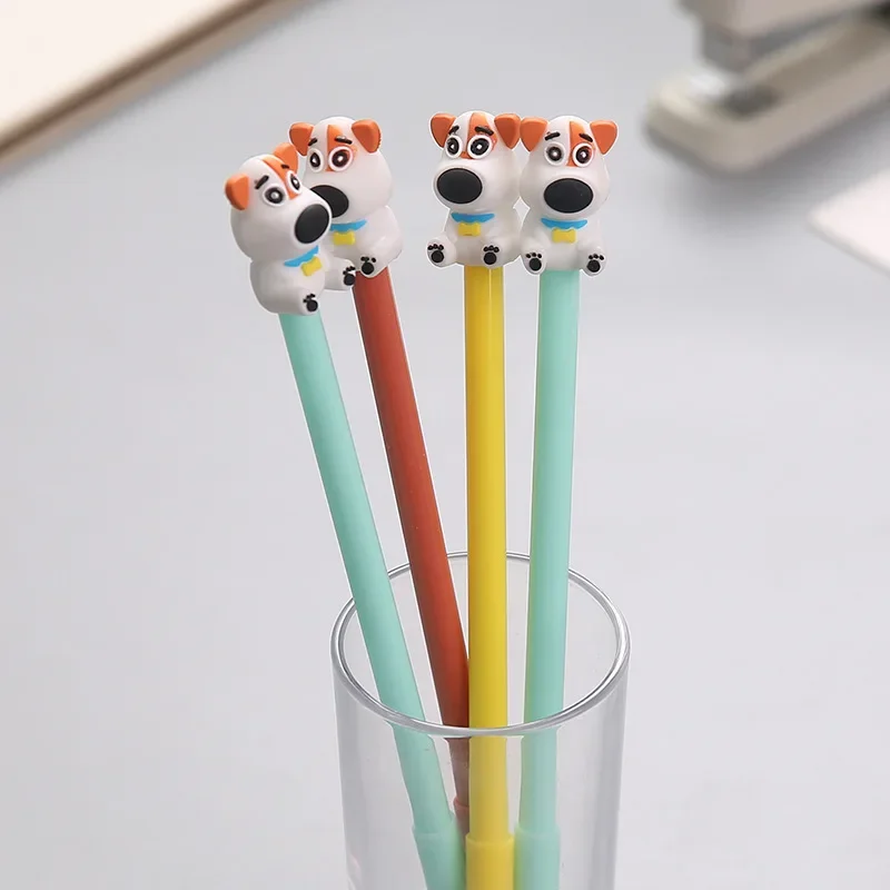 

36 шт., креативная милая гелевая ручка с героями мультфильмов, нейтральная ручка для одной собаки, черная водная ручка для щенков, студенческая тестовая ручка для письма, канцелярские гелевые ручки