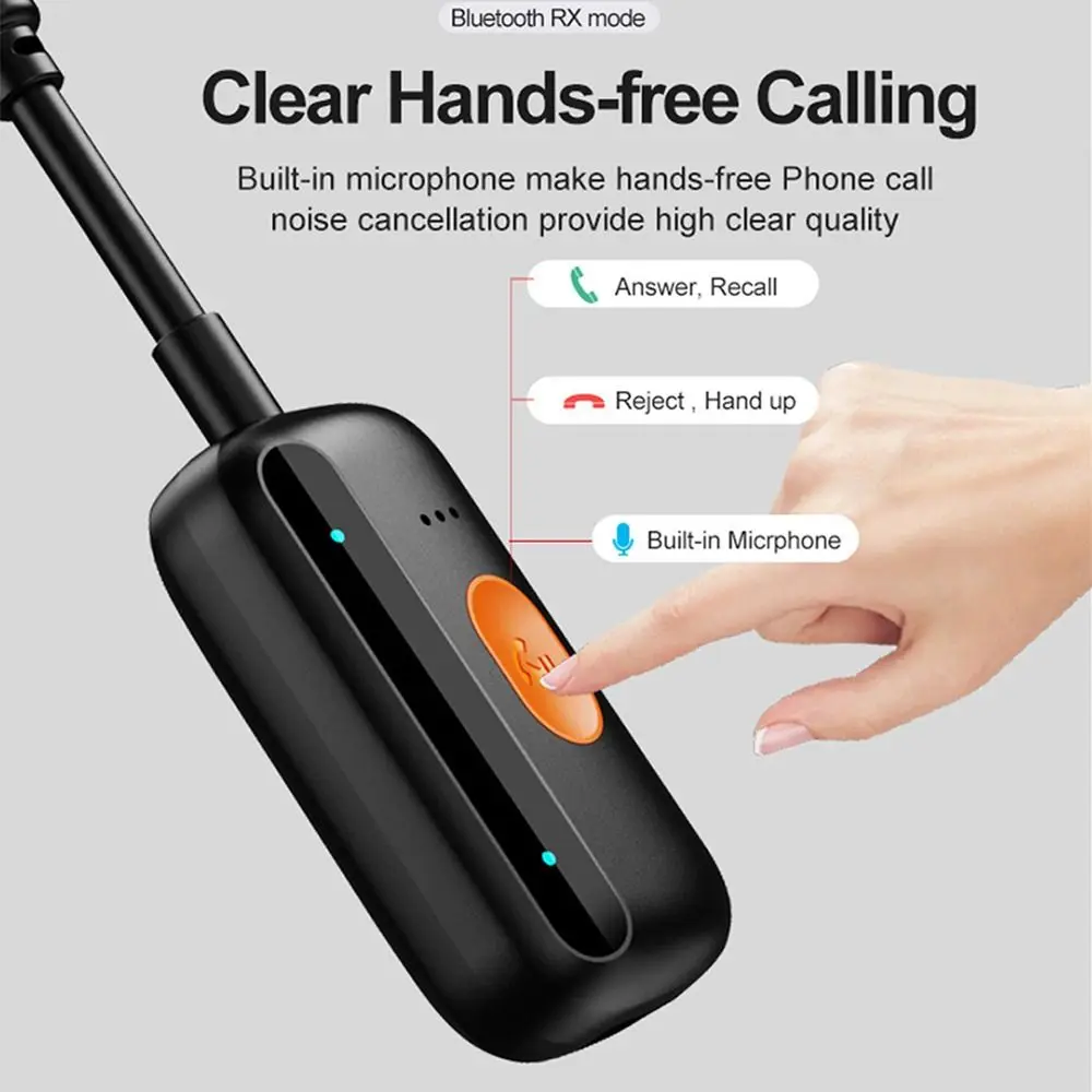 2 in 1 Wireless Bluetooth 5.4 Receiver 3.5mm AUX Wireless Audio Bluetooth Wireless Adapter Portable Microphone Support
