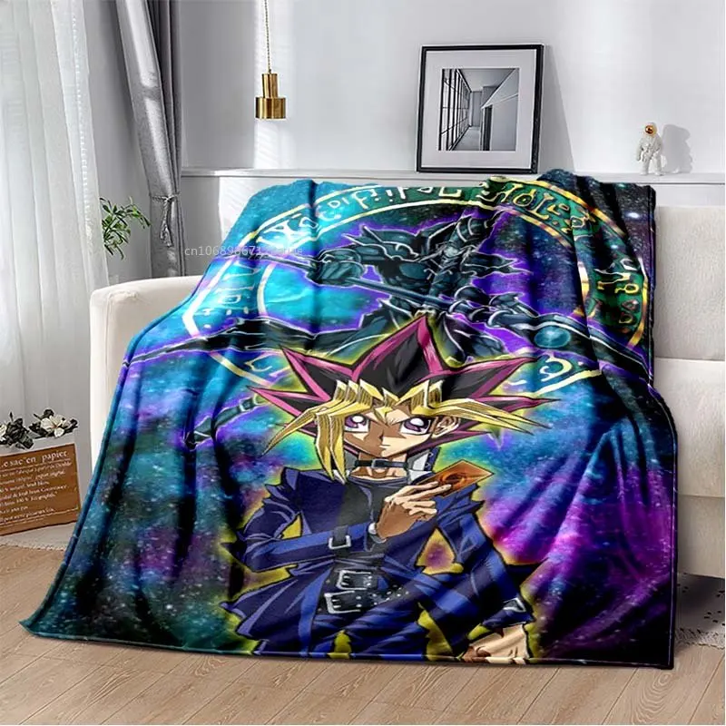 Yugioh Yu-Gi-Oh Soft Flannel Blanket Cartoon Children Throw Blanket Soft Anime Game Printed Bedspread Sofa Air Conditioner Cover