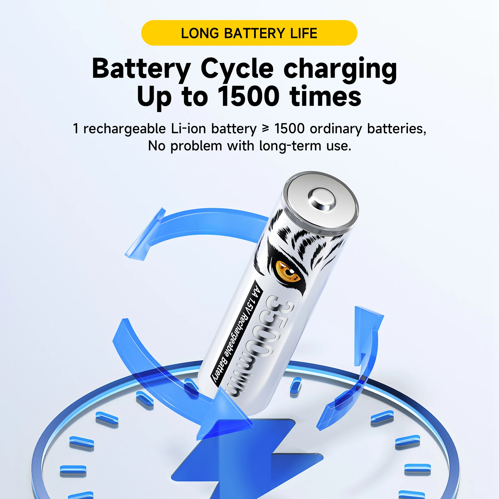 PALO AA Battery 1.5V AA Rechargeable Battery 1.5V Li-ion Battery for Remote Control Mouse Electric Toy Battery+Type-C Cable