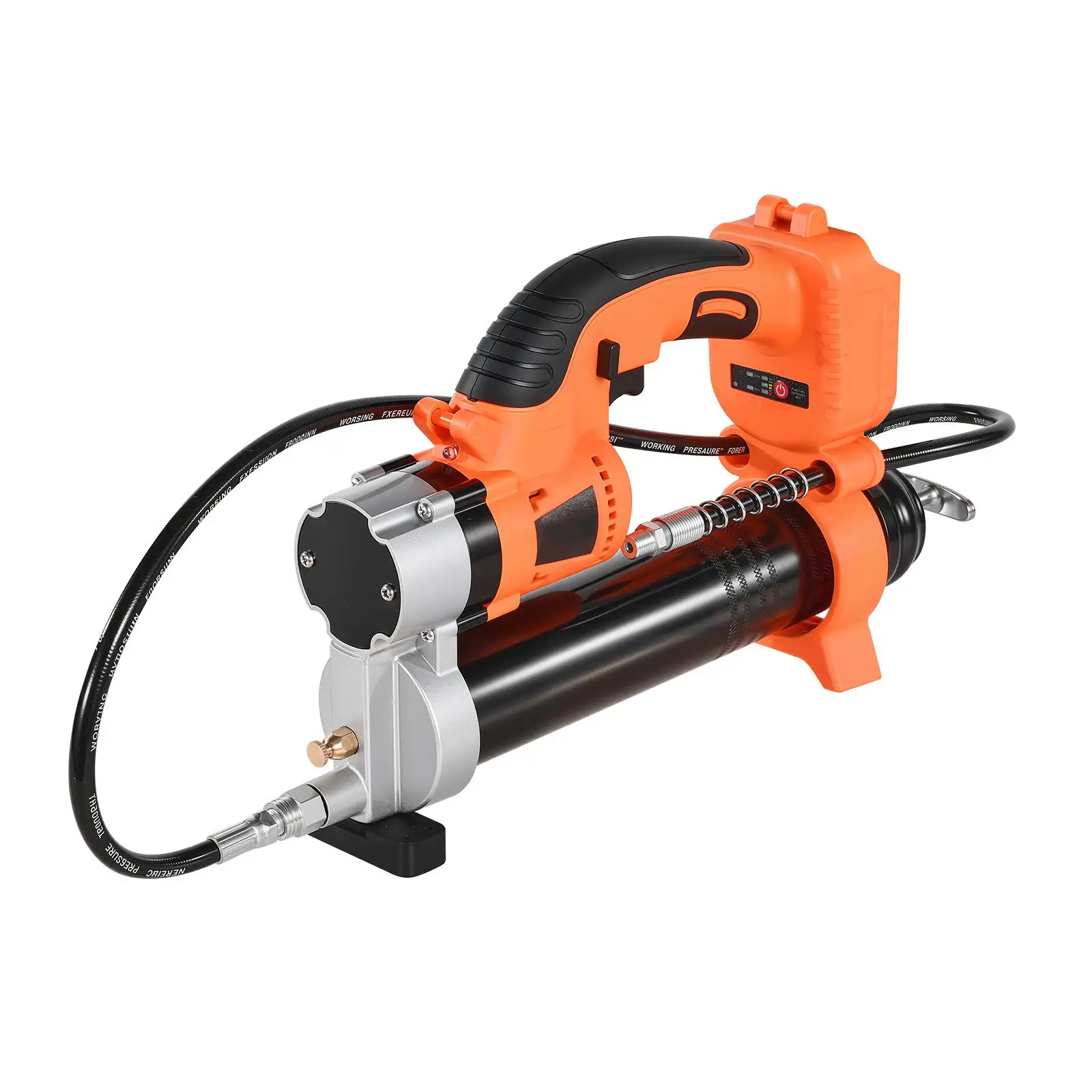 Cordless Electric Grease Gun 8000 PSI Max Pressure with Light and 35.4 Inch Hose Compatible with 18V Batteries for Vehicle and Machine Lubrication Tool Only
