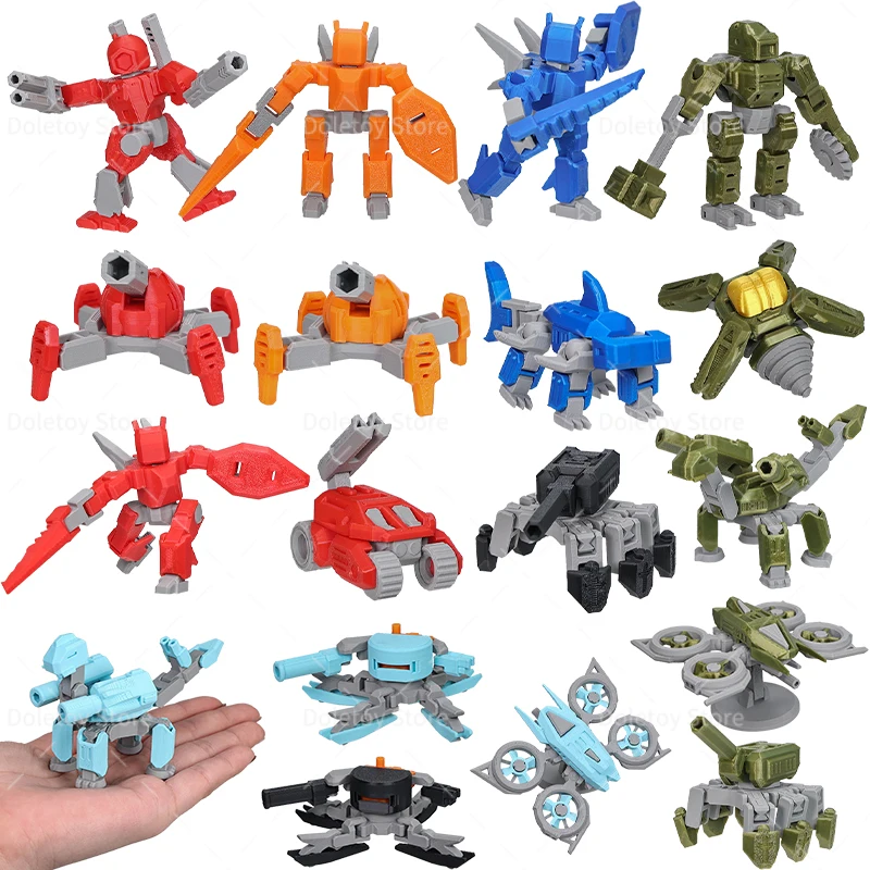 Nova série de máquina de guerra impressa em 3d mini tanque de combate móvel sentinela drone lançador de artilharia figura de ação decoração do quarto presentes