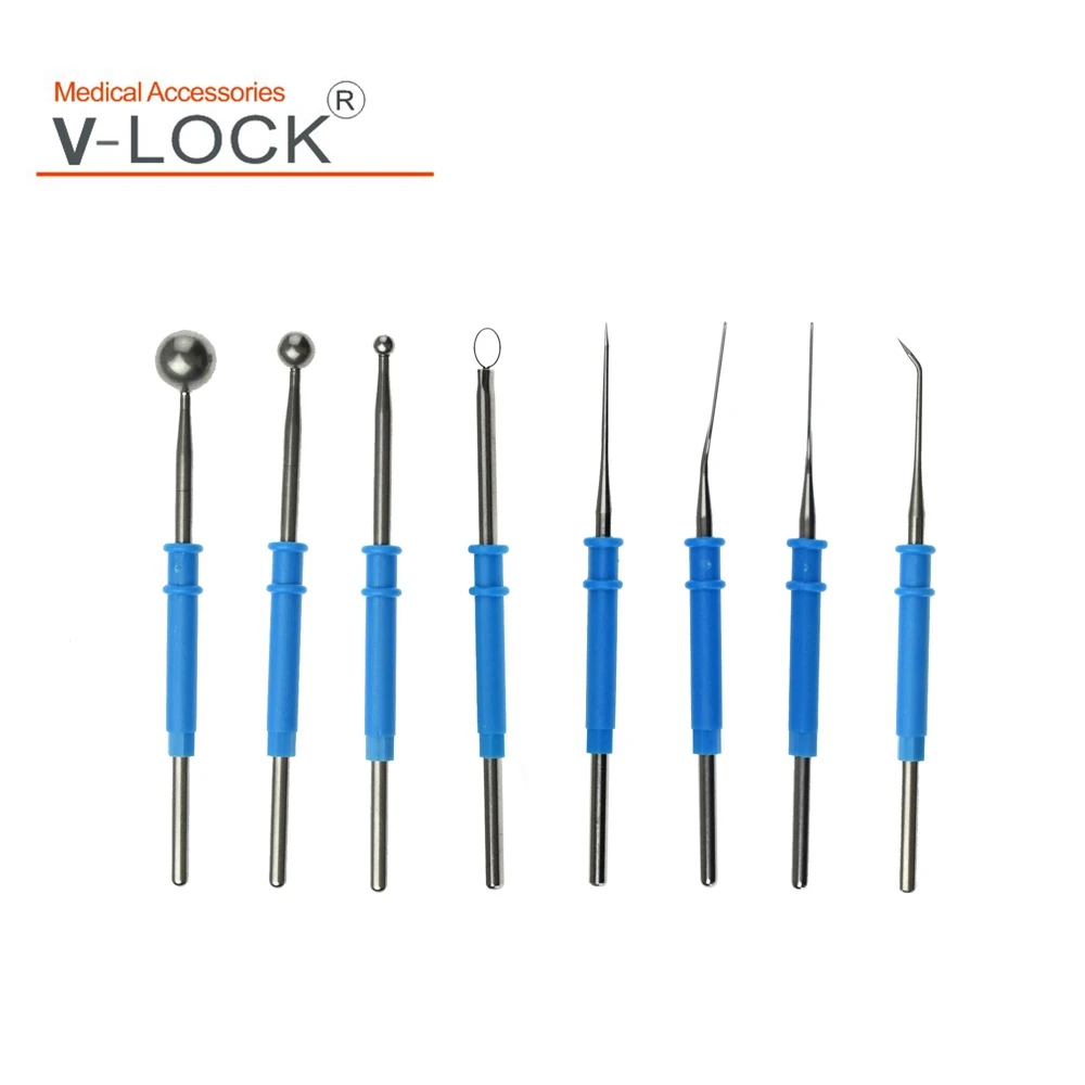 Electrosurgical blade/needle/ball/circle electrode for 70mm*2.36mm Set of 8