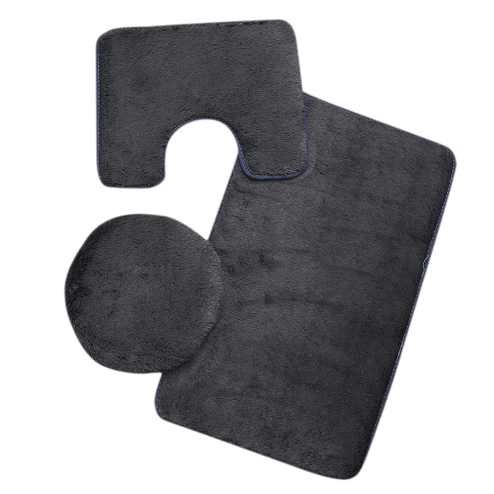 U-Shaped Toilet Mat Set Anti-Oil and Water Stains Floor Mat for Bathroom Vanity Vacation Home