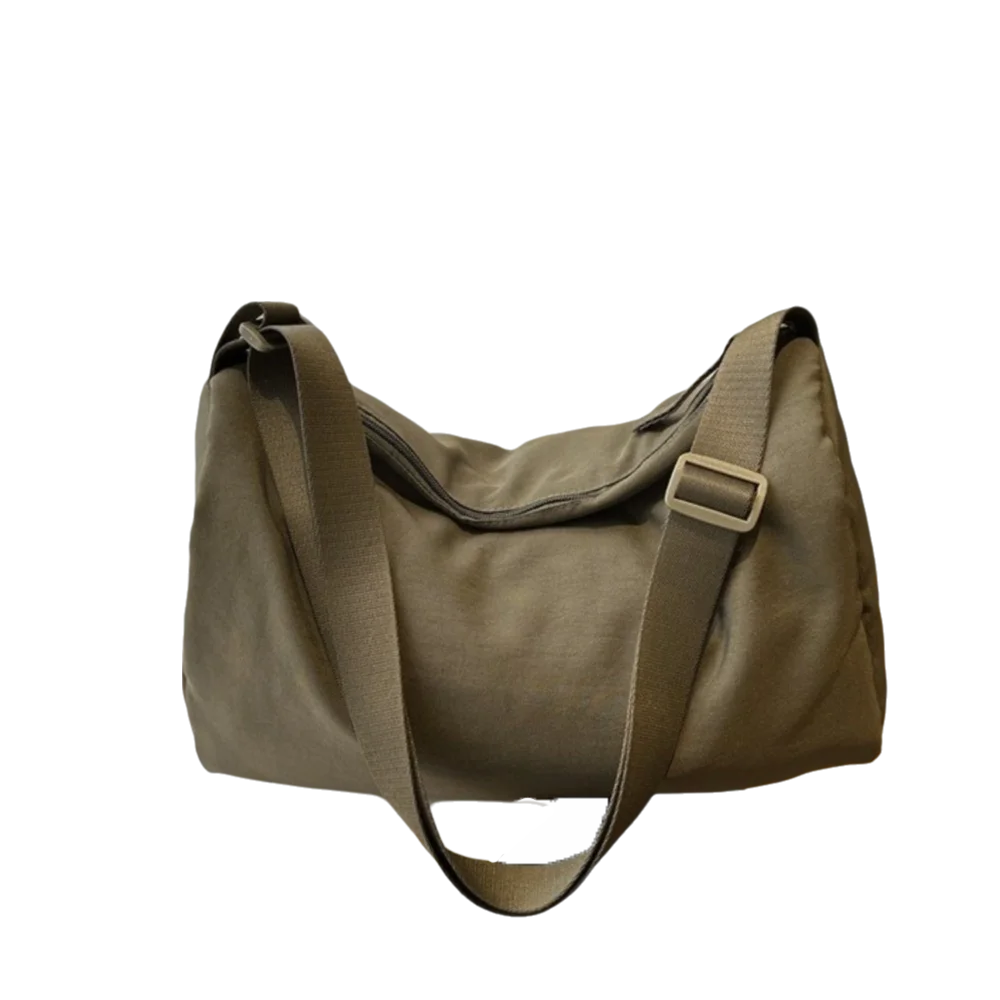 

Japanese Style Versatile Shoulder Bag Large Capacity Solid Color Simple Crossbody Bag Harajuku School Bag Canvas Pillow Bag