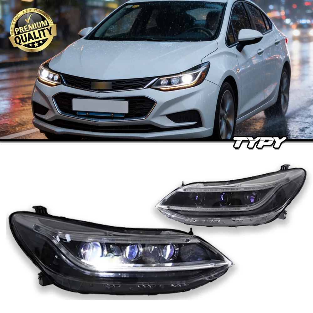 

Автомобильные фары TYPY для Chevrolet Cruz 2017-2020, светодиодные проекционные фары, дневные ходовые огни, автомобильные аксессуары