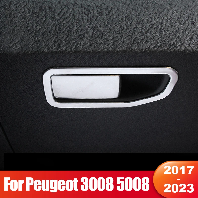 

For Peugeot 3008 5008 GT 2017 2018 2019 2020 2021 2022 2023 3008GT 5008GT Car Co-pilot Storage Box Handle Bowl Cover Accessories