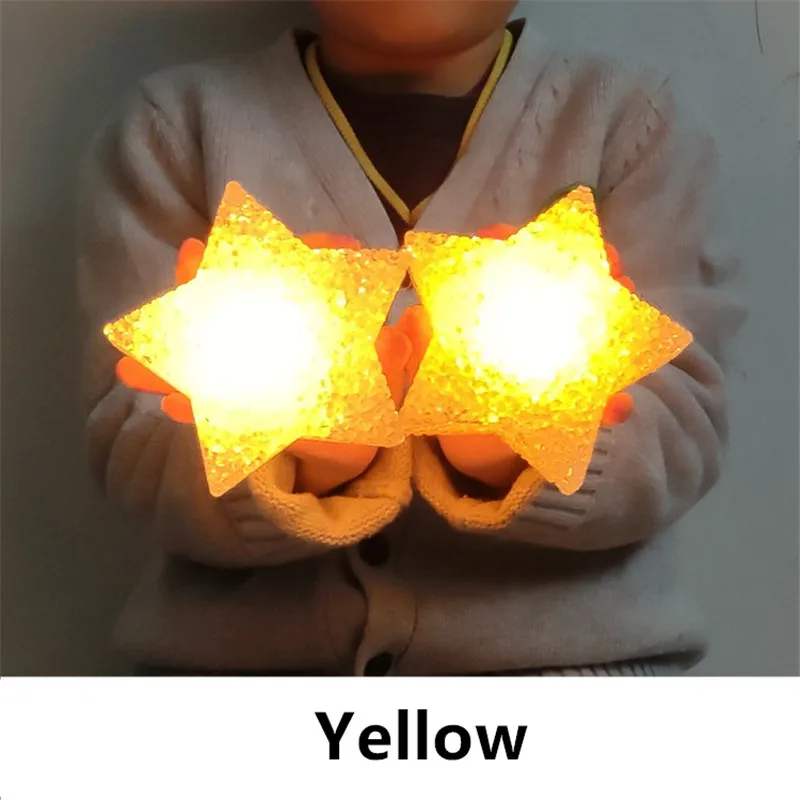 20Pcs 8/10CM Led Star Night Light luminoso Hand Hold Stage eseguire puntelli lampada con fascia elastica giocattolo regalo per feste per bambini