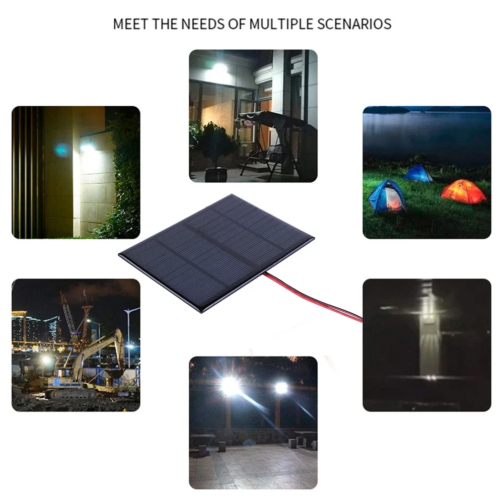 Portable Solar Panel 3W 12V Small Cell Module Polysilicon Board Outdoor DIY Solar Charger for 9-12V Battery Mobile Phone